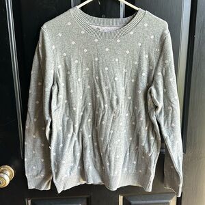 Gently used polka dot sweater very soft size medium